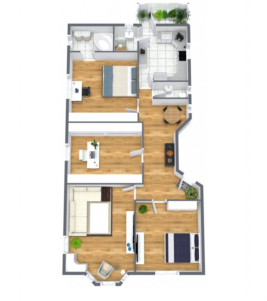 KarlStr 3D 1 Floor Letterhead
